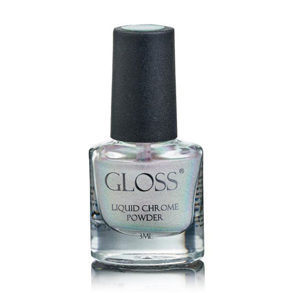 Уцінка! Рідка втирка для нігтів Gloss Liquid Chrome Powder 010, 3 мл